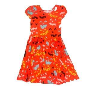 Dot Dot Smile Orange Pumpkin Dress 5/6